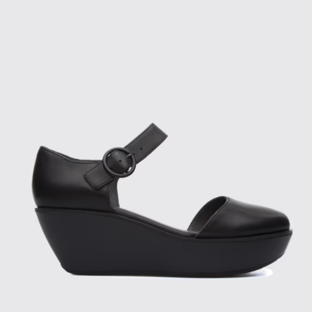 Camper Damas Leather Platform Mary Jane Shoe Black - Picture 3 of 7